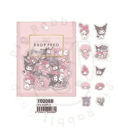 SANRIO DROP PEKO PASTEL 48 PIECES STICKERS - Pig Rabbit Shop Kpop store Spain