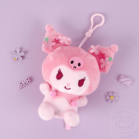 Sanrio - Kuromi sakura Keychain 13cm - Pig Rabbit Shop Kpop store Spain