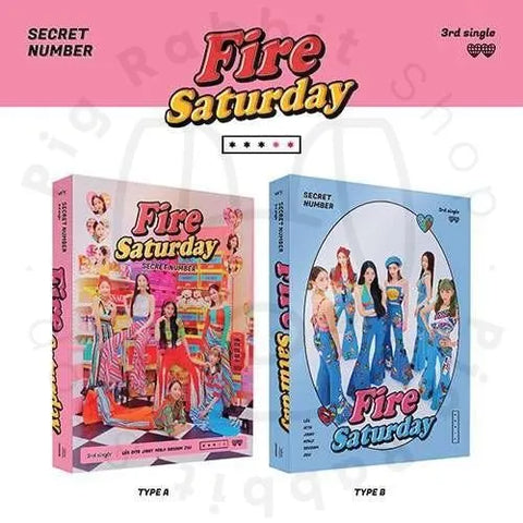 Secret number single album vol.3 - Fire saturday - Pig Rabbit Shop Kpop store Spain