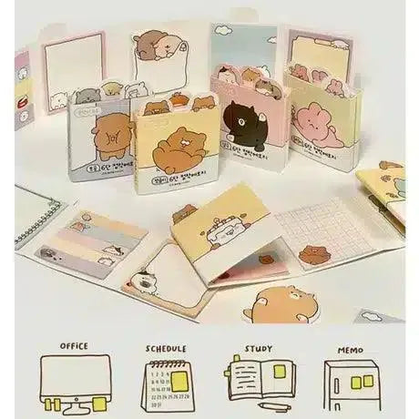 SOONDEOK CREW 6-SIDED STICKY MEMO PAD - Pig Rabbit Shop Kpop store Spain