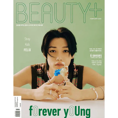 STRAY KIDS FELIX BEAUTY+ MAGAZINE 2023 FEBRUARY - Pig Rabbit Shop Kpop store Spain