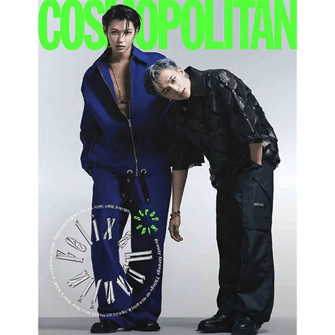 STRAY KIDS - HYUNJIN & FELIX COVER COSMOPOLITAN MAGAZINE (JAN/23) - Pig Rabbit Shop Kpop store Spain