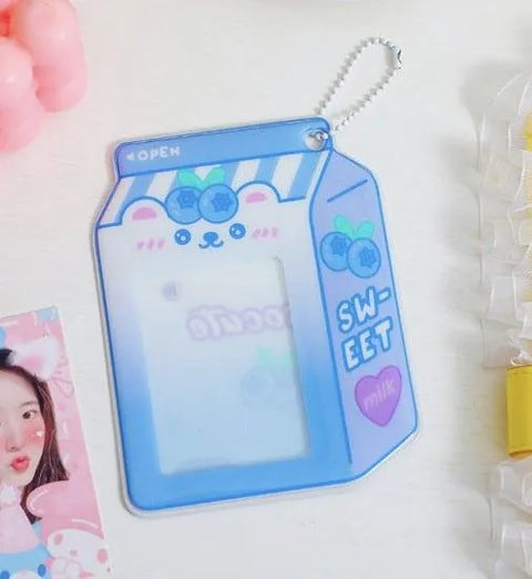 Tarjetero MILK transparente kawaii Hisocute para photocard kpop - Pig Rabbit Shop Kpop store Spain