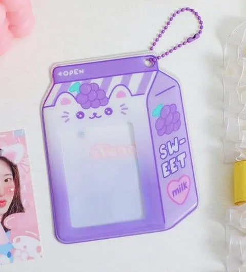 Tarjetero MILK transparente kawaii Hisocute para photocard kpop - Pig Rabbit Shop Kpop store Spain