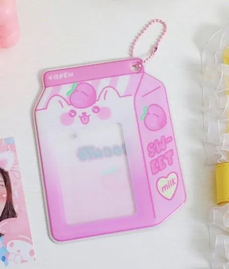 Tarjetero MILK transparente kawaii Hisocute para photocard kpop - Pig Rabbit Shop Kpop store Spain