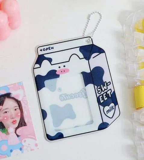 Tarjetero MILK transparente kawaii Hisocute para photocard kpop - Pig Rabbit Shop Kpop store Spain