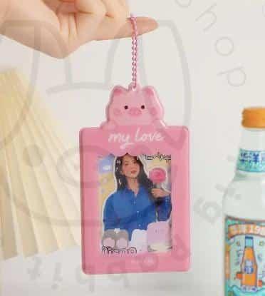 Tarjetero transparente kawaii Cerdito para photocard kpop - Pig Rabbit Shop Kpop store Spain