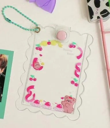 Tarjetero transparente kawaii para photocard kpop - Pig Rabbit Shop Kpop store Spain