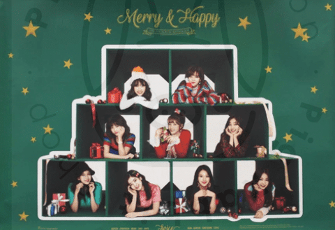 Twice - Merry & happy [ merry ] poster - Pig Rabbit Shop Kpop store Spain