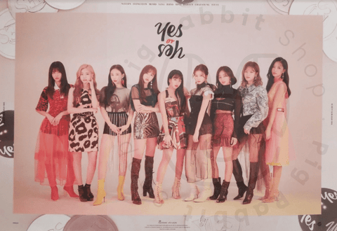 Twice - Yes or yes [ 2 ] poster - Pig Rabbit Shop Kpop store Spain