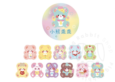 WASHI STICKER BEAR FOOD (BLUE) - Pig Rabbit Shop Kpop store Spain