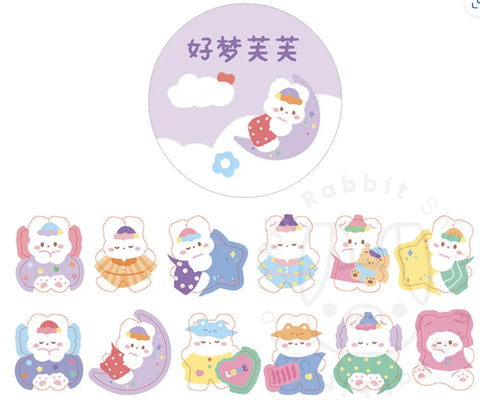 WASHI STICKER RABBIT ( PURPLE) - Pig Rabbit Shop Kpop store Spain