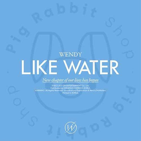 WENDY Mini Album Vol.1 - Like Water (Case Ver.) VERSION ALEATORIA - Pig Rabbit Shop Kpop store Spain